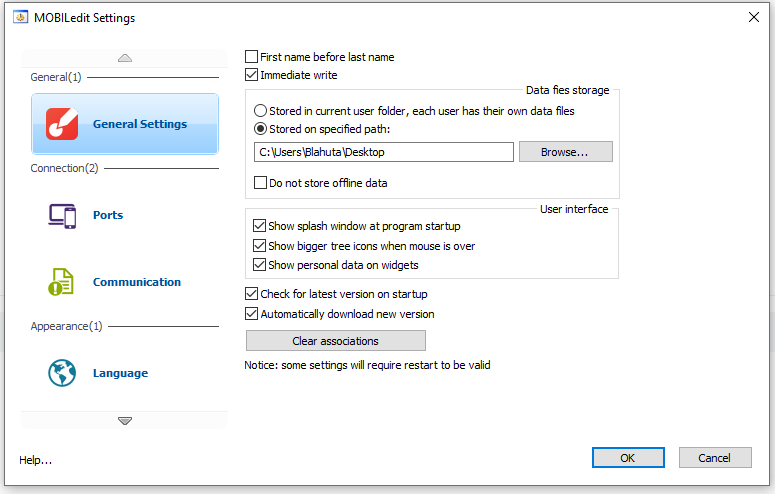 Mobiledit - general settings.PNG